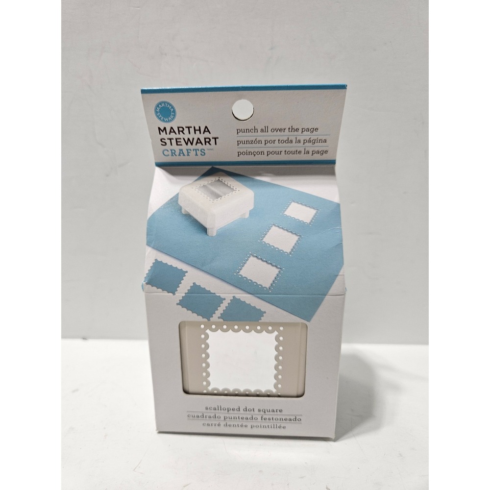Martha Stewart Scalloped Dot Square Punch All Over The Page White 42-90018